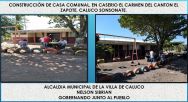 CONSTRUCCIÓN DE CASA COMUNAL, EN CASERIO EL CARMEN DEL CANTON EL ZAPOTE, CALUCO SONSONATE